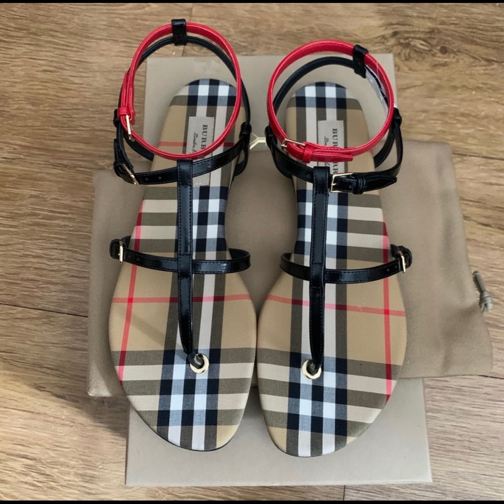 Burberry Anthea Sandal Tartan NWB